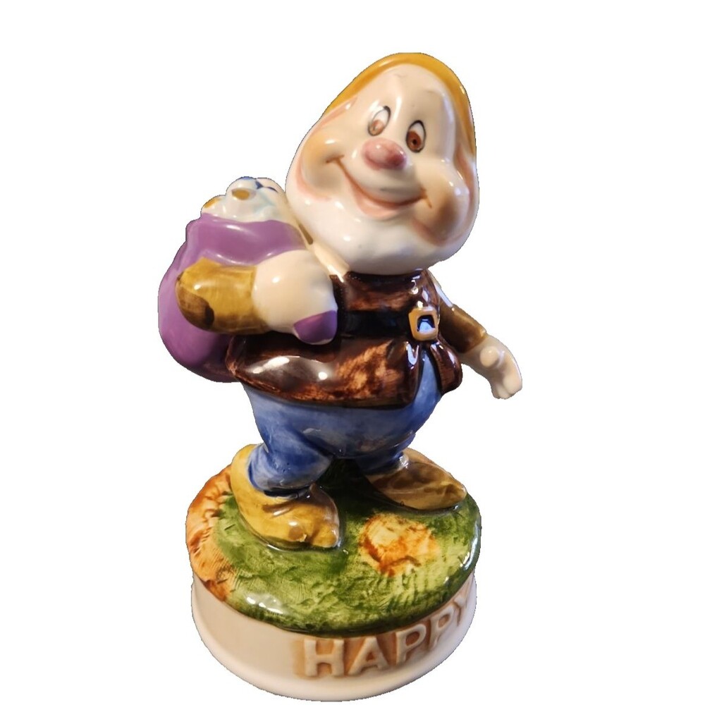 VTG Disney Snow White & The Seven Dwarfs Happy Musical Figurine by Schmid